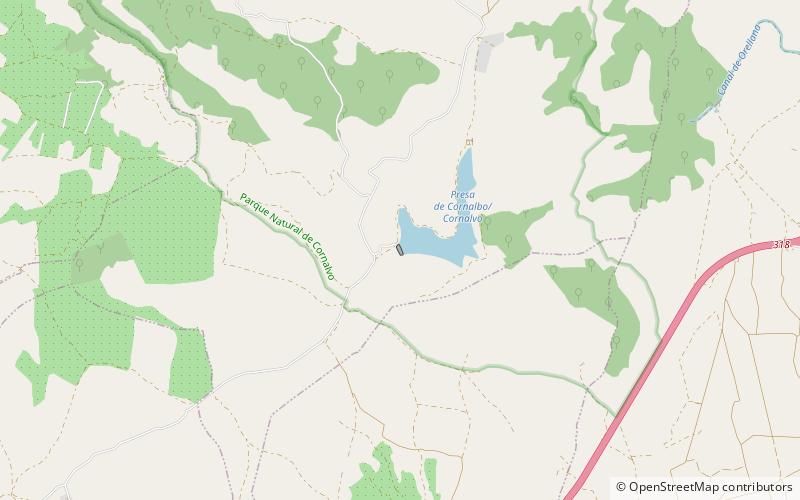 Cornalvo Dam location map