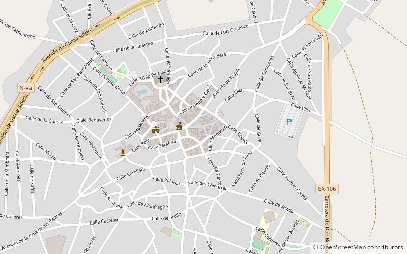 Miajadas location map
