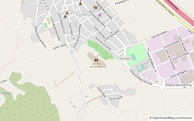 Castillo de Corbera location map