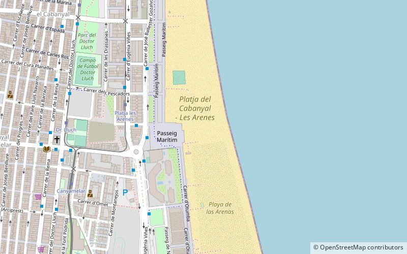 Platja del Cabanyal - Les Arenes location map