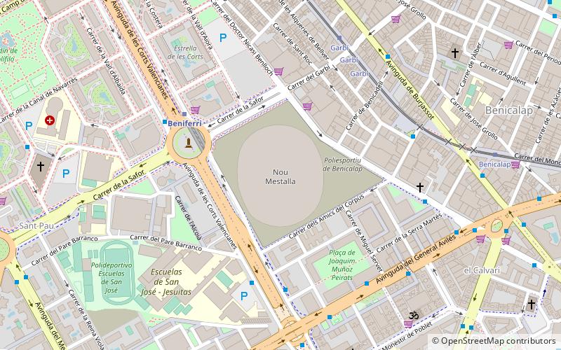 Nou Mestalla location map