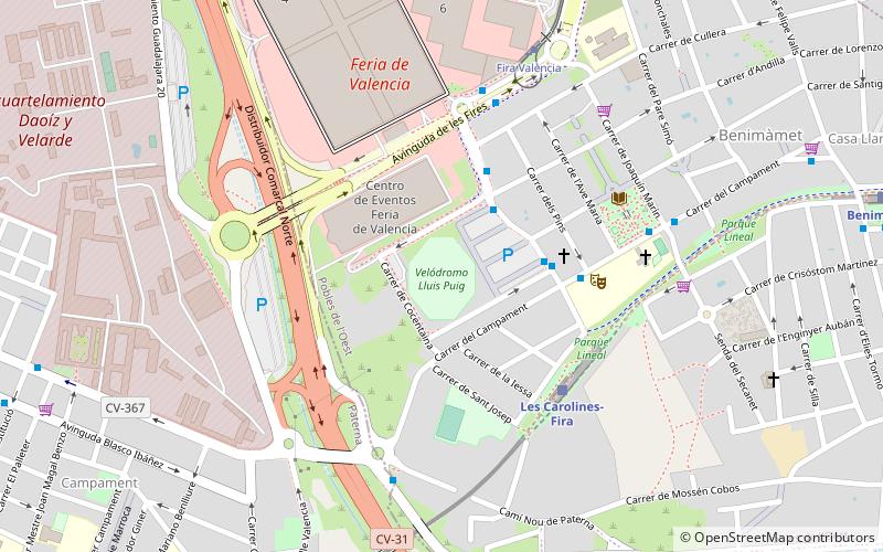 Palais vélodrome Luis Puig location map