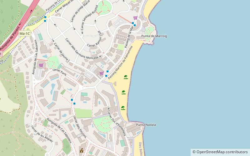 Palmanova beach location map