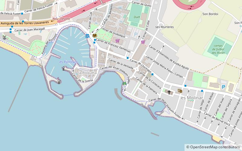 Es Portitxolet location map