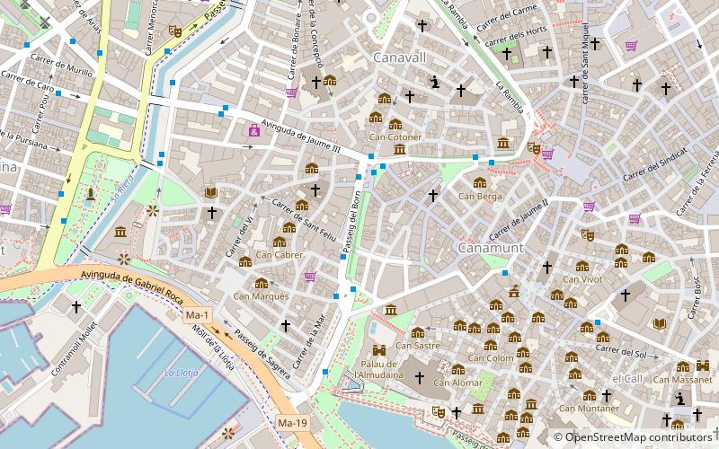 Discover the daily environment in a terrace of the Passeig del Born location map