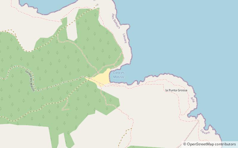 Cala des Matzoc location map
