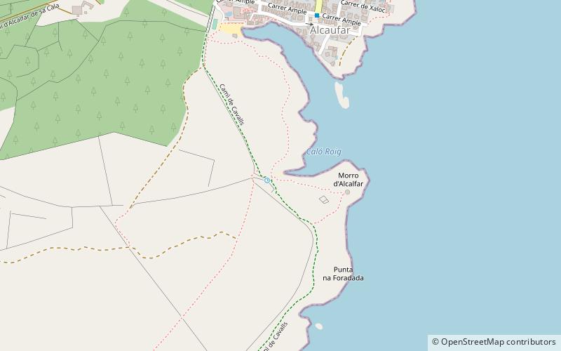 playa calo roig menorca location map