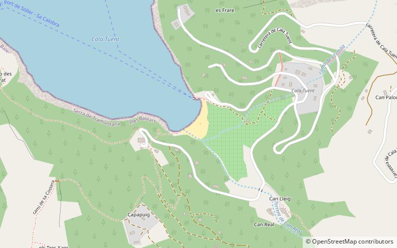 Cala Tuent location map