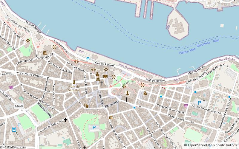 mahon port menorca location map