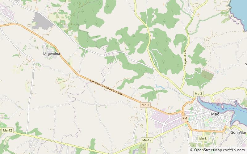 Biniai Nou hypogea location map