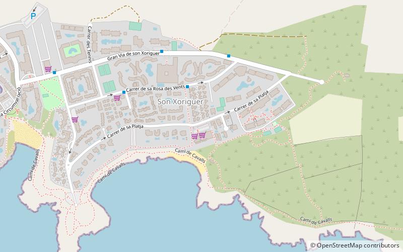 playa de son xoriguer menorca location map