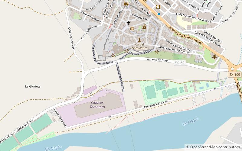 puente medieval coria location map