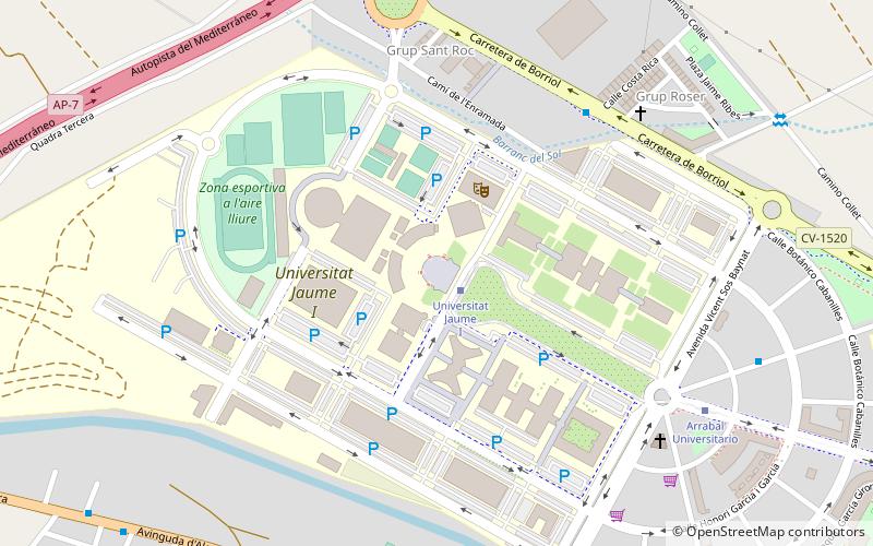 Jaume I University location map