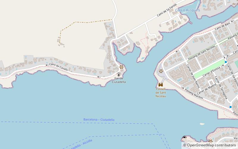 Ciutadella Lighthouse location map