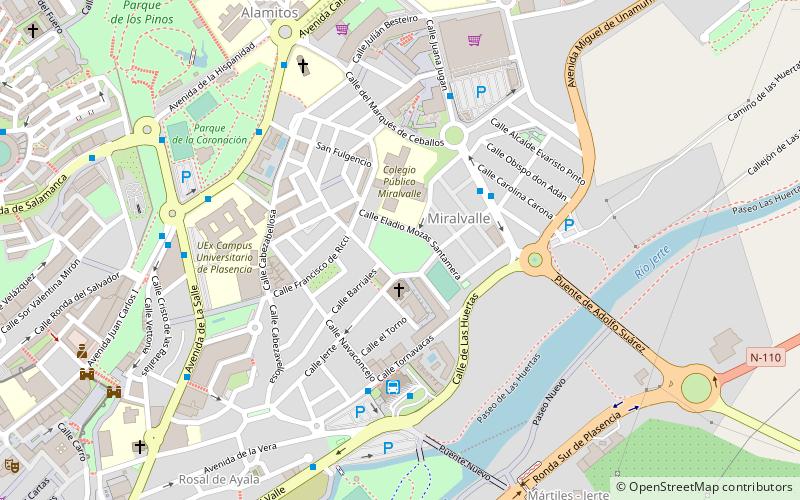 parque de miralvalle plasencia location map