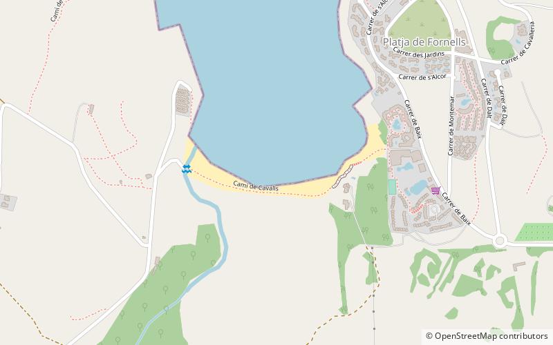 cala tirant fornells location map