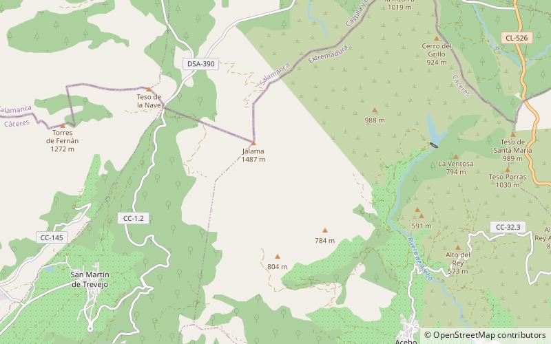 Sierra de Gata location map