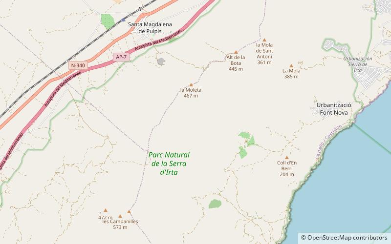 Serra d'Irta location map