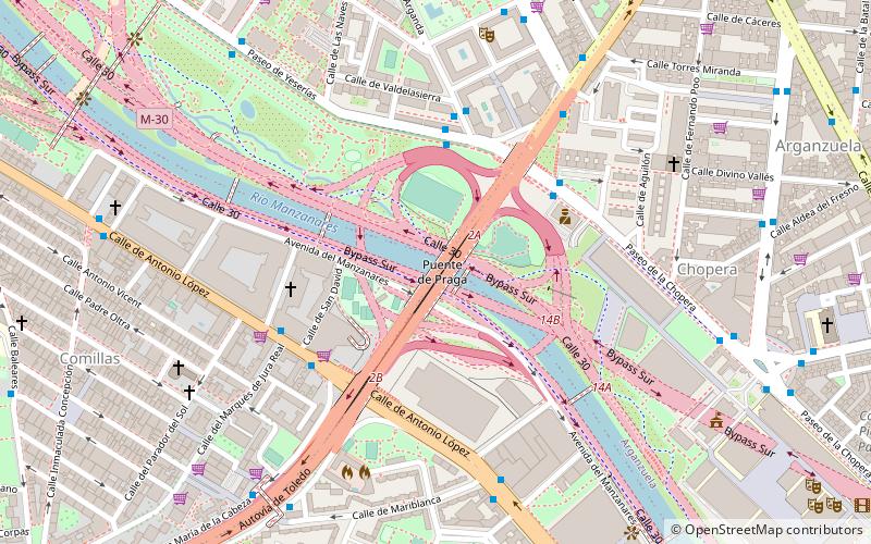 Praga Bridge location map