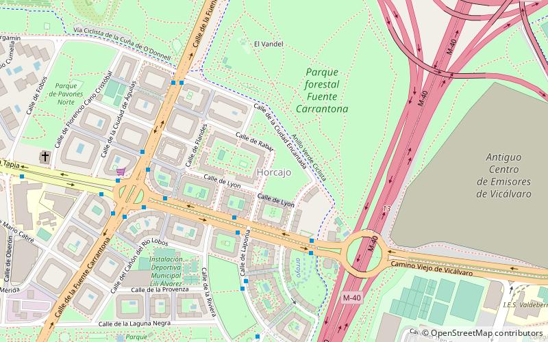 horcajo madryt location map