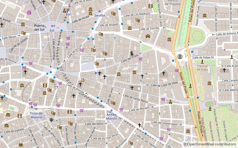 Estatua de Cervantes location map