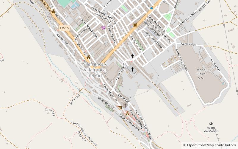 Villafranca del Cid location map