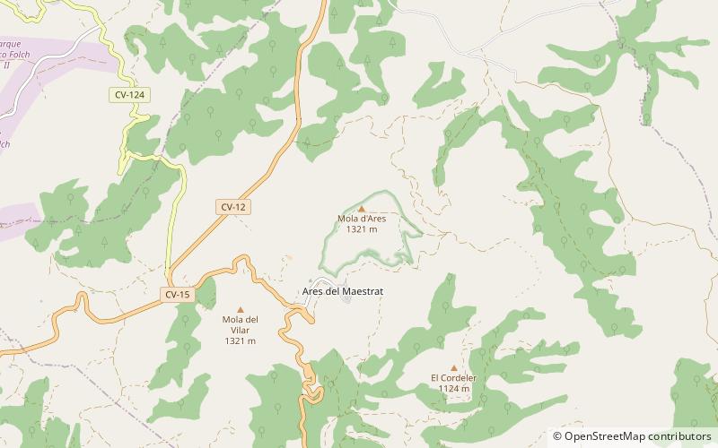 Muela de Ares location map