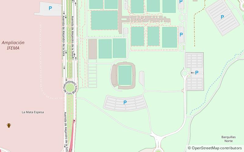 Alfredo Di Stéfano Stadium location map