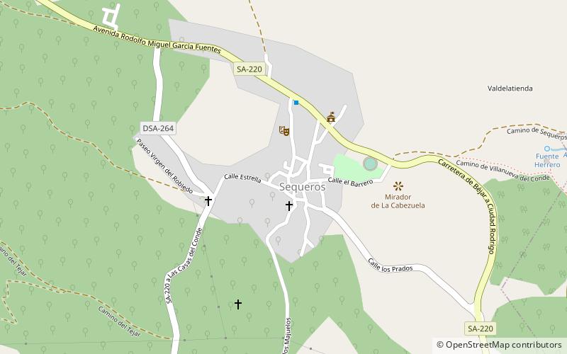 Sequeros location map