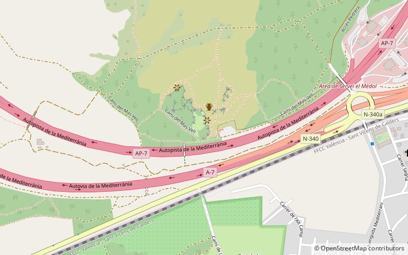 Roman quarry of El Mèdol location map