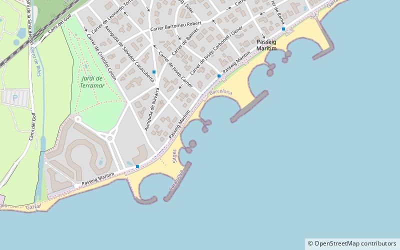 platja de terramar sitges location map