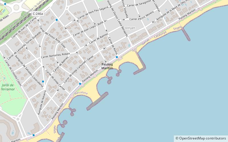 platja de la barra sitges location map
