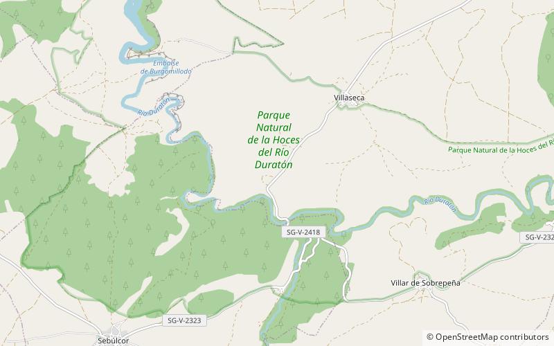 Duratón River Gorges Natural Park location map