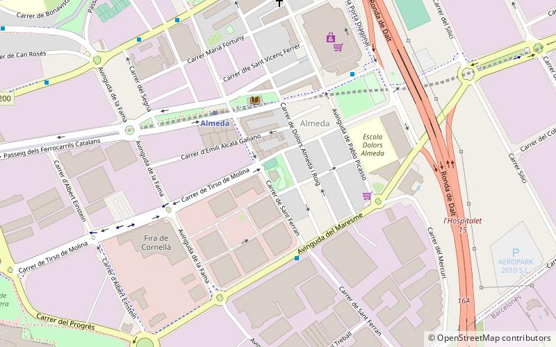 barrio de almeda barcelona location map