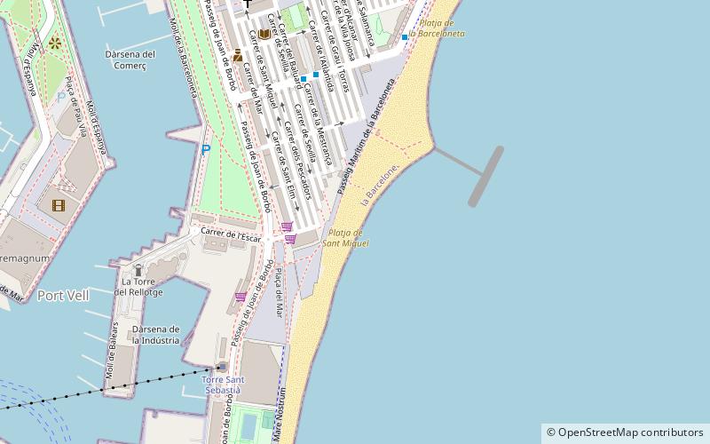 platja de sant miquel barcelona location map