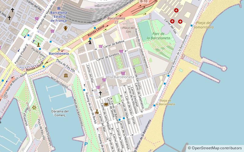La Barceloneta location map