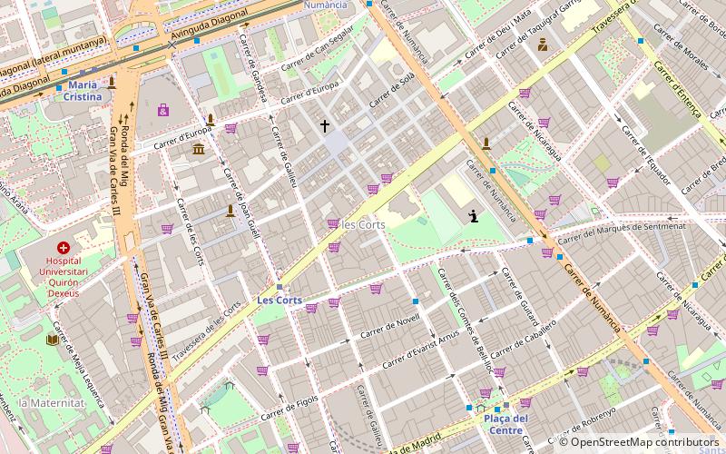 Barrio de Les Corts location map