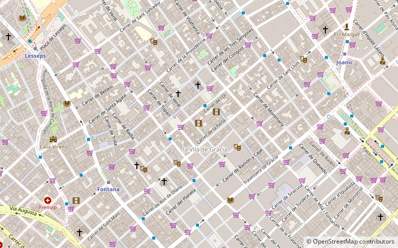cines verdi barcelona location map