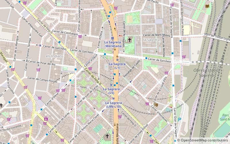 Avenida Meridiana location map
