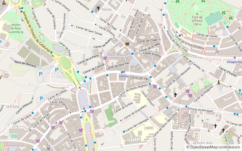 horta barcelona location map