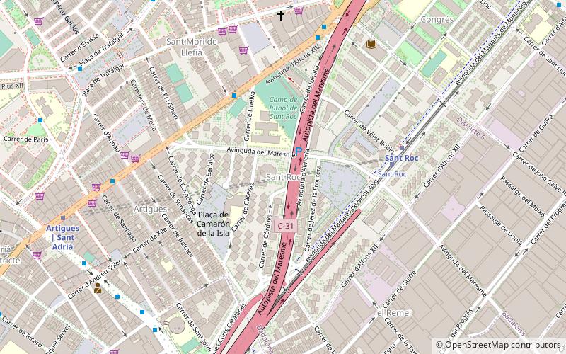 sant roc barcelona location map
