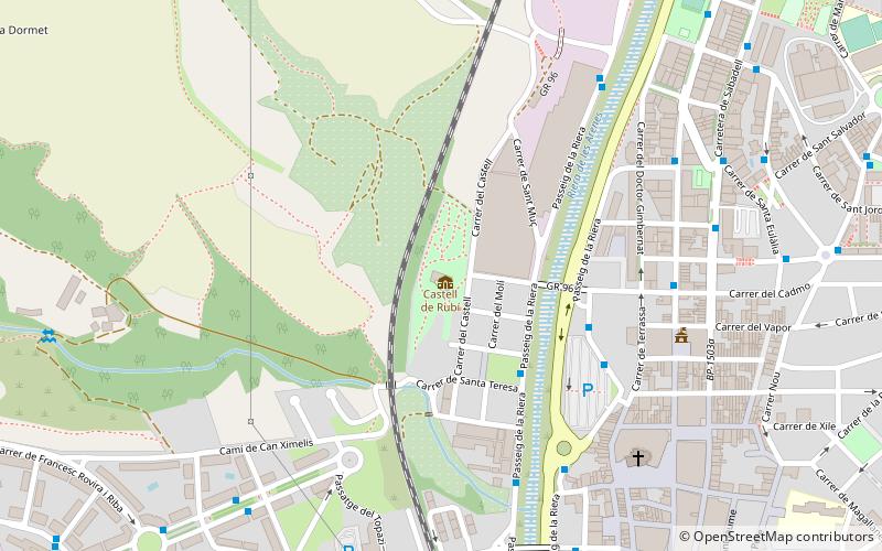 Castell de Rubí location map