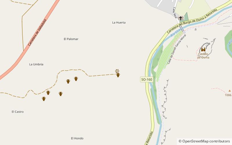 Atalaya de Uxama location map