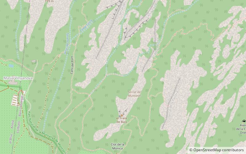 canal de les dames montserrat mountain location map