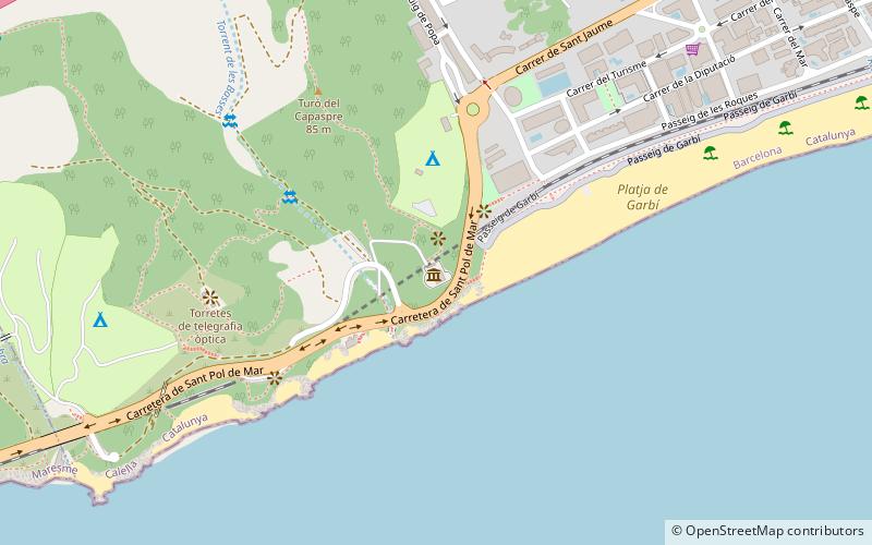 Calella Lighthouse location map