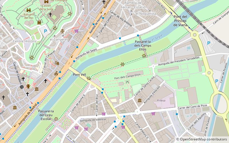 Pedestrian Bridge over Segre River location map