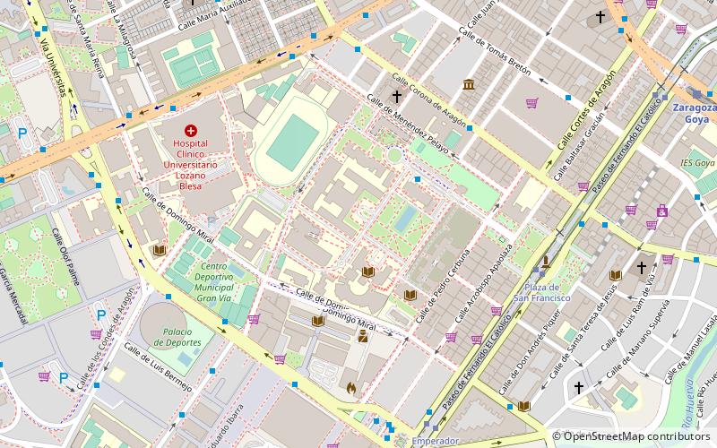 University of Zaragoza location map