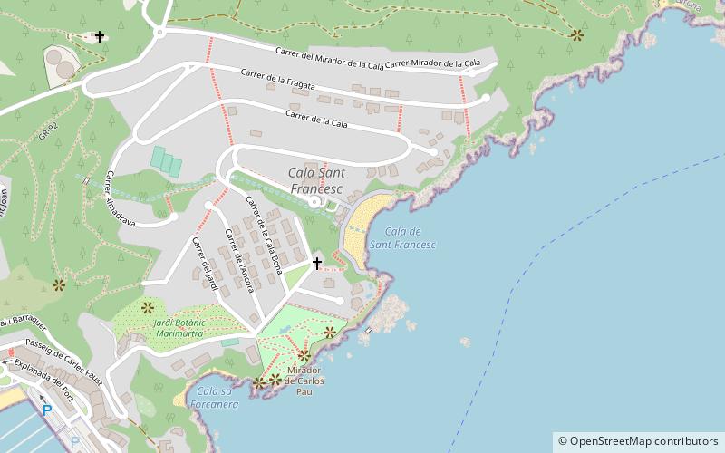 Sant Francesc cove location map