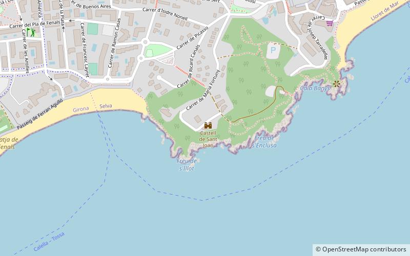 Castell de Sant Joan de Lloret de Mar location map