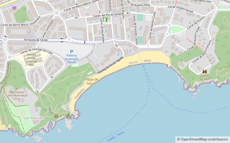 Playa de Fenals location map